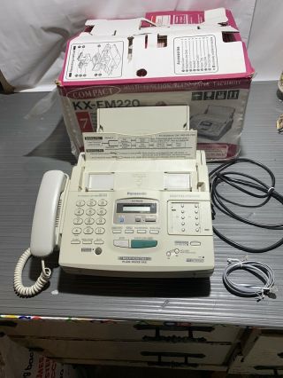 Vintage Panasonic Kx - Fm220 Printer Scanner Copier Fax Telephone System Caller Id