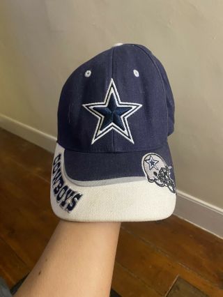 Dallas Navy Hat Cap Visor Embroidered Signature Double Cowboys Star