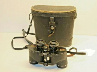 Vtg Tasco 118 Binoculars 7x35 Extra Wide Angle W Case Feather Weight Registered