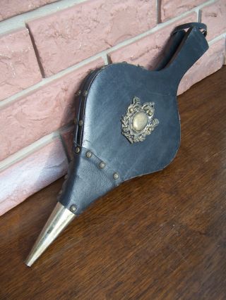 16 " Vtg Black/leather Fireplace Bellows