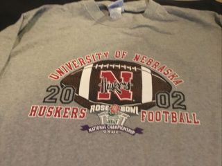 2002 Nebraska Huskers Rose Bowl National Championship Game Long Sleeve T Shirt L 3
