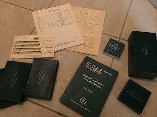 Vintage Wisc Wechsler Intelligence Scale Children Iq Test Kit Complete