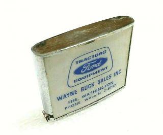 Vintage Barlow Ford Tractor Advertising Tape Measure Washington State 5 Digit Ph
