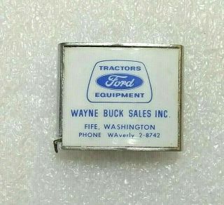 Vintage Barlow Ford Tractor Advertising Tape Measure Washington State 5 Digit Ph 2