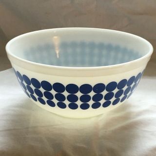 Vintage Pyrex Blue Polka Dot 403 Nesting Mixing Bowl 2.  5 Qt