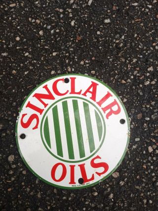 Vintage Sinclair Oils Porcelain Sign