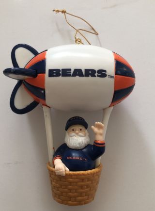 Vintage Chicago Bears Christmas Ornament Santa In Bears Outfit Blimp.