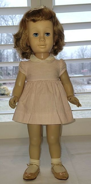 Mattel Vintage 20 " Chatty Cathy Doll Dress And Shoes Blonde Adorable