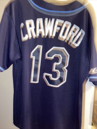 Majestic Carl Crawford Tampa Bay Rays Baseball Jersey Adult Large