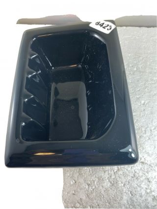 Black Ceramic Soap Dish Tray Tub Shower Vintage Mid Century Black 8423