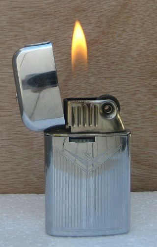 Vintage Ronson Varaflame Windlite Butane Lighter Made In Usa Great