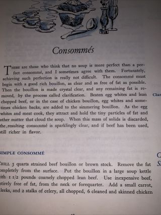 Vintage First Edition 1961 Gourmet ' s Basic French Cuisine Cookbook By Louis Diat 3