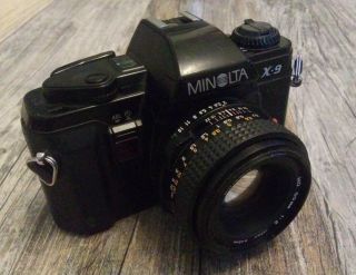 Vintage Minolta X - 9 Slr 35mm Camera Minolta W 50mm Lens Made In Japan