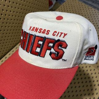 90s Kansas City Chiefs Football Cap Sports Specialties Shadow SnapBack Hat 2