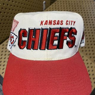 90s Kansas City Chiefs Football Cap Sports Specialties Shadow SnapBack Hat 3