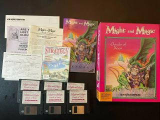 Vtg 1992 Might And Magic Clouds Of Xeen Ibm/pc/dos World Computing Rpg Ex