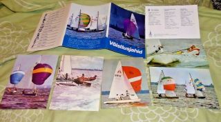 Estonian Postcard Set Of 16 Yachting Cards 1980 Olympic Games Sailing Regatta