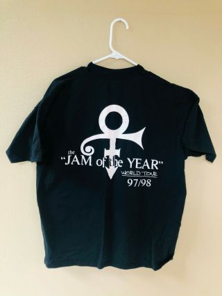 Vintage 90s T Shirt - Local Crew The Jam Of The Year Prince World Tour Black Xl