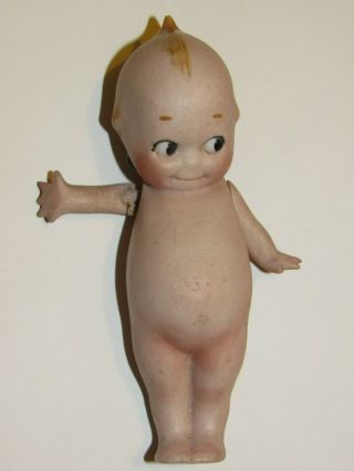 Vintage Jointed Arms Kewpie Doll,  Label,  4 1/2 Inches Tall,  Cute
