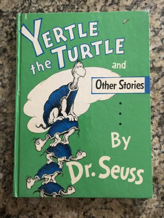 1958 Dr Seuss Yertle The Turtle And Other Stories Vintage Book Rare
