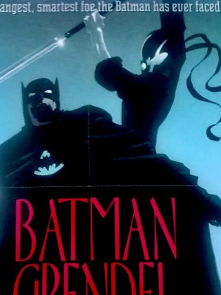 Batman Grendel Matt Wagner Promo Poster 1993 Devil’s Reign Devil’s Mask Vintage