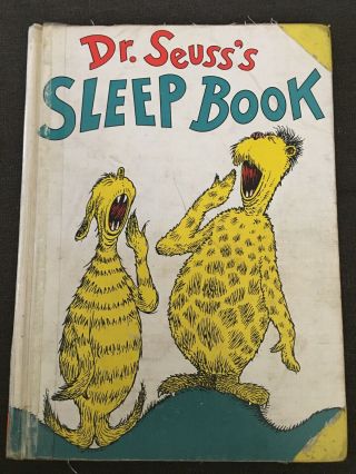 Vintage 1962 Dr Seuss Sleep Book Hc 1st Edition Random House Exlib