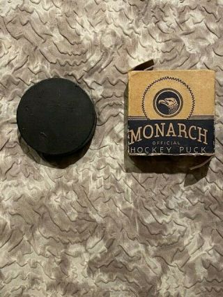 Vintage Monarch Official Hockey Puck