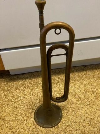 Vintage Antique Bohemia Boy Scout,  Army Type Bugle Horn