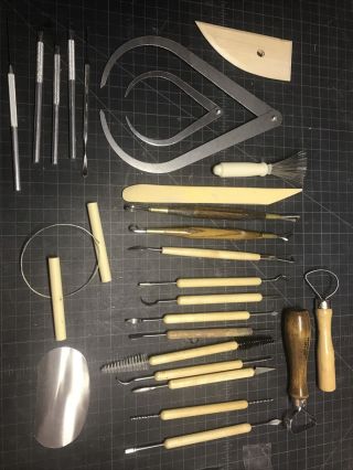 Sculpting Tools For Clay & Vintage Lino Cut Tools - Heads