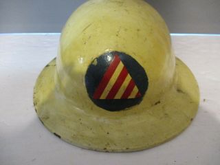 Vintage Wwii Civil Defense Metal Air Raid Helmet With Strap Restoration Project