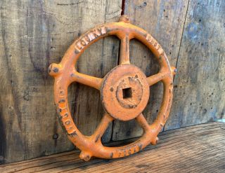 Vintage Industrial Hand - Crank Valve Wheel Vintage Cast Iron Wheel