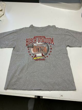 Vintage St Louis Cardinals T Shirt Busch Stadium Inaugural Season 2006 Sz Xl