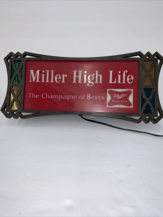 Vintage Miller High Life Champagne Of Beers 1960 