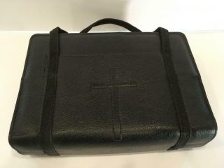Vtg Thai Language Holy Bible W Faux Leather Carrying Case W Handles Vgc 1998