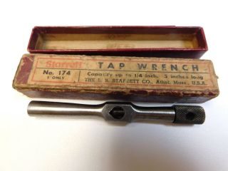 Vintage Starrett 174 Tap Wrench,  No.  0 - 14 Tap Size,  1/4 Square Shank Diameter