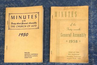 43rd/47th Minutes General Assembly Of The Church Of God 1950/1958 Rare Paperback