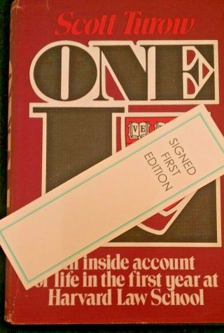 One L By Scott Turow (1977) Hardcover First Edition Signed And Inscribed 1st Ed.