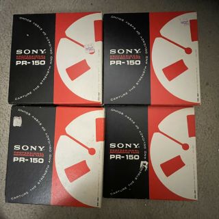 6 Vintage Sony Pr - 150 Professional Reel To Reel Tape 7 " X 1/4 " X 1800 