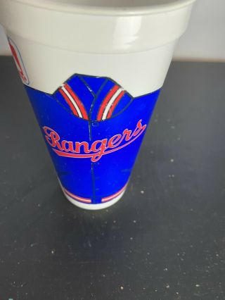 Vintage Icee Texas Rangers Mlb Plastic Cup Very Good Fs