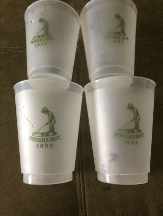 4 Pinehurst Golf Plastic Cups 2