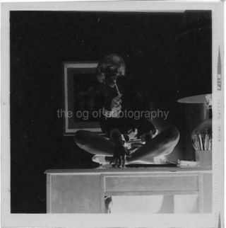 Blonde Woman With A Playful Tongue Negative Vintage B & W Photo N 011 12 D