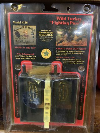 2 Vintage Knight & Hale Fighting Purr Turkey Calls With Cassette