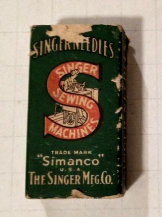 Vintage Nos Singer Sewing Machine " Simanco " Needles Nickel Finish 135 X 17 24