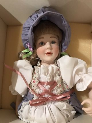 Vintage 1987 Franklin Heirloom Little Bo Peep Porcelain Doll 17 "