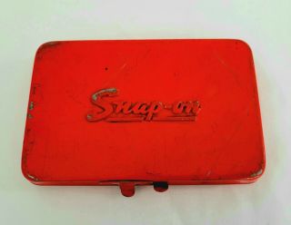 Vintage Snap On Kra 255 Metal Case For A 1/4 " Drive Socket Set Dated 65 No Tools
