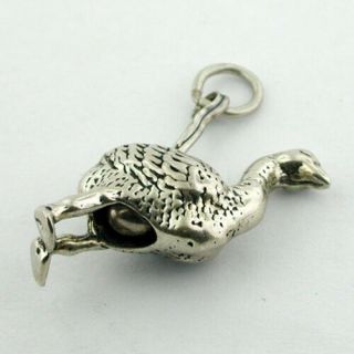 Vintage Sterling Silver The Goose That Laid The Golden Egg Movable Charm
