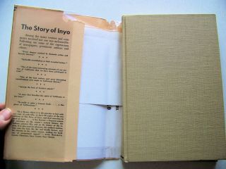 1959 Printing THE STORY OF INYO (CALIFORNIA) By W.  A.  CHALFANT w/Dust Jacket 3