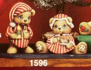Vintage Clay Magic Ceramic Mold J - 1596 Two Cookie Bear Ornament