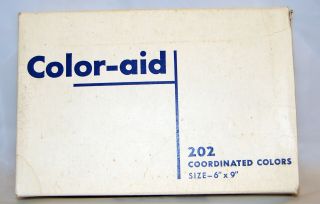Vintage Color - Aid 202 Coordinated Colors 6 X 9 Artist Paper Swatch Set Geller