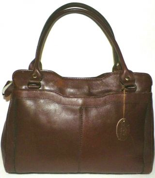 Vintage Contessa Soft Brown Leather Handbag Satchel